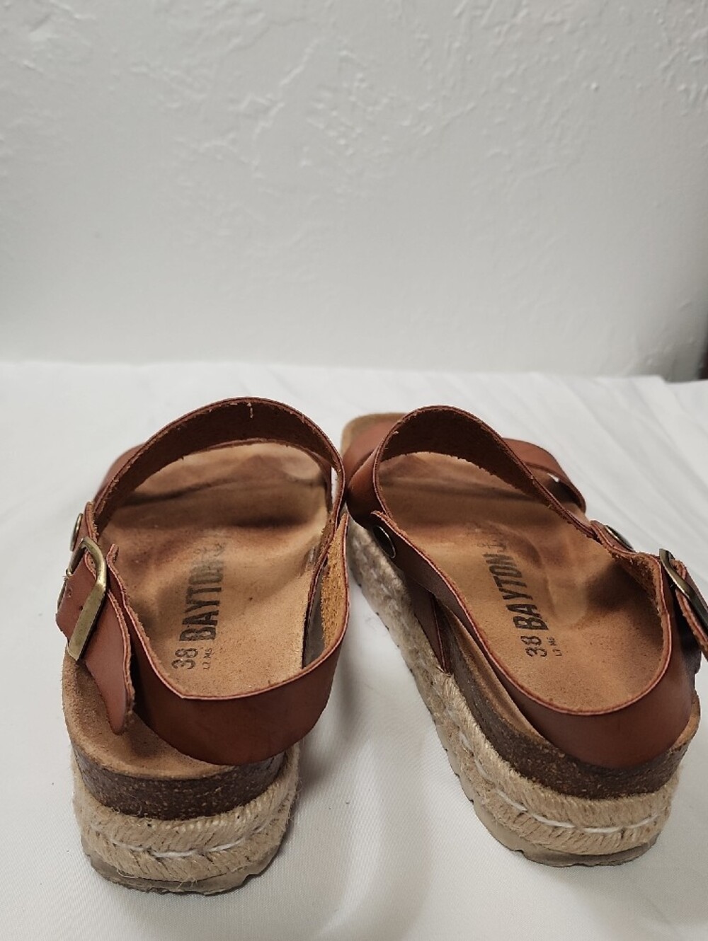 Women’s Tan Platform Espadrille Sandals with Ankle Strap - Picture 5 of 8